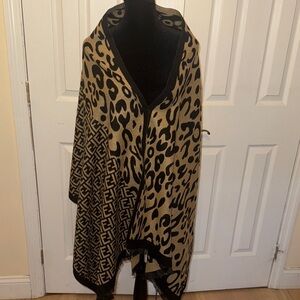 Brown and Black Animal Print Wrap